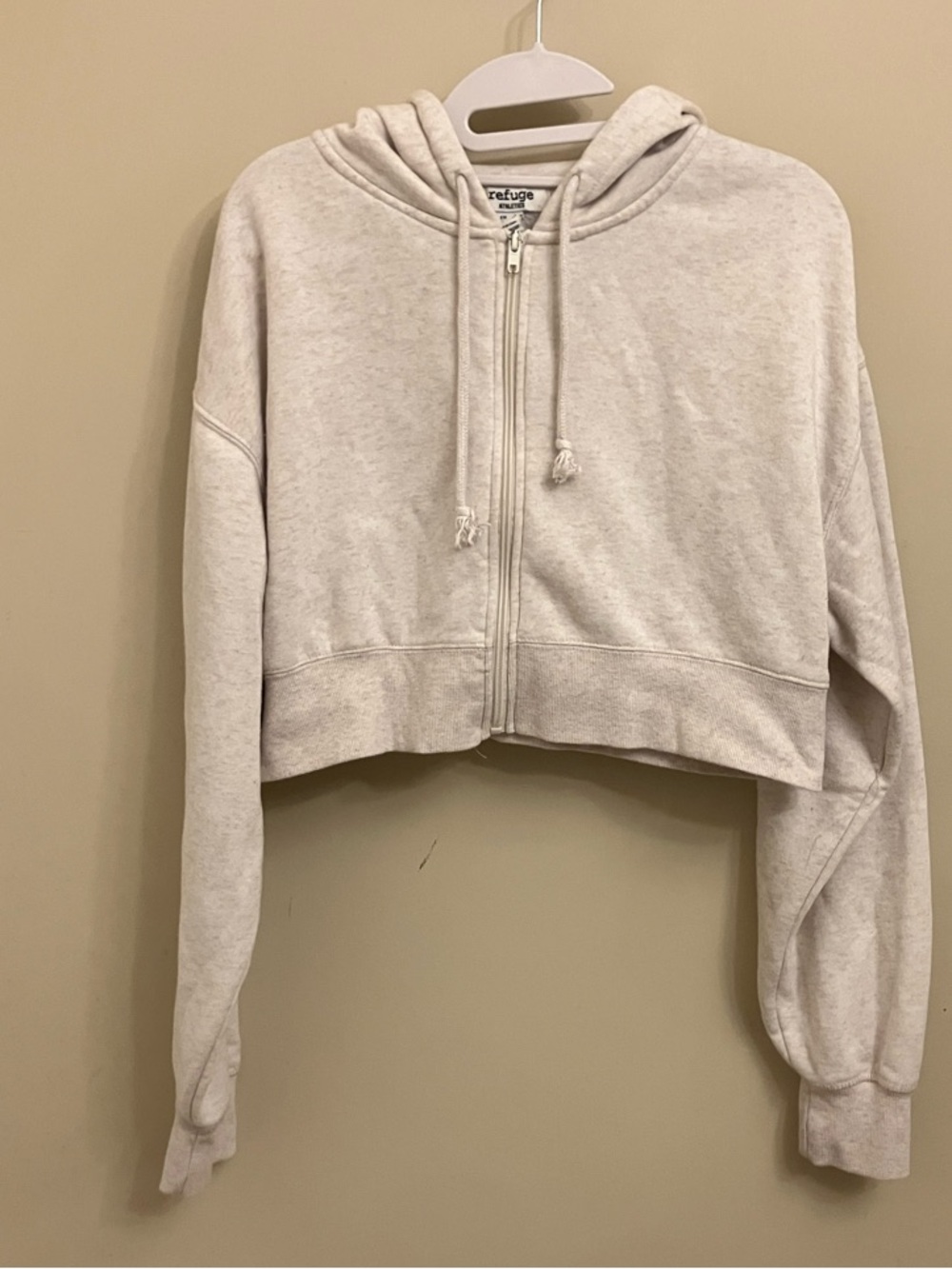 (US L) Cropped Zip Hoodie